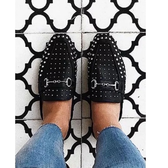 studded loafer mules